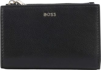 HUGO BOSS Accessoires, Dames, Zwart, ONE Size, Leer, Gehamerde Faux Leren Portemonnee