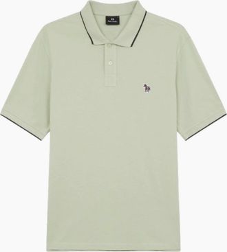 Paul Smith Mens PS Paul Smith Reg Fit Zebra Polo Shirt 30B Green - Size: 38