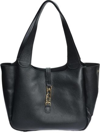 Roberta M Zwart Rundleer Tas