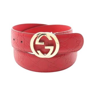 Gucci Pre-owned Belts, female, Red, Size: ONE SIZE Pre-owned Vintage Leather Belt