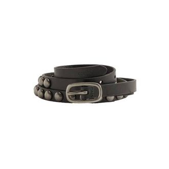 Levi's leren riem Glam Stud zwart