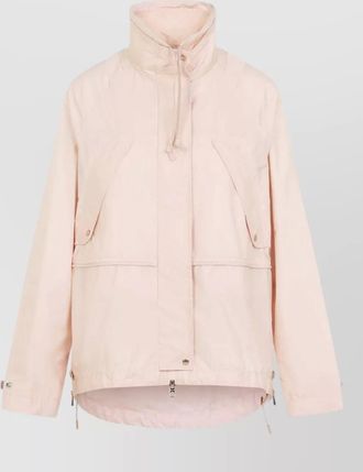 Moncler reghena short parka high collar pockets