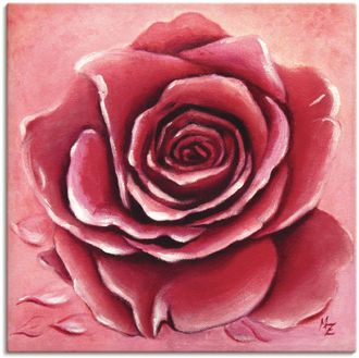 Artland Wandbild »Rote Rose handgemalt« 1 Stk. tlg. als Alubild, Outdoorbild, Leinwandbild, Wandaufkleber, versch. Grössen