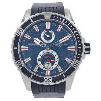 Ulysse Nardin Pre-owned Ulysse Nardin Diver 2 Automatic Chronometer Blue Dial Mens Watch 263-10
