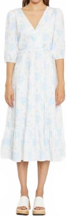 Glamorous Wallpaper Flower Dress In Blue Floral