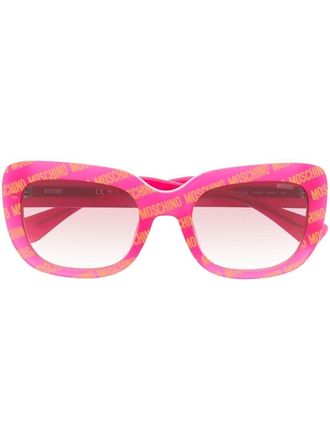 Moschino Occhiali da sole cat-eye Logomania - Rosa