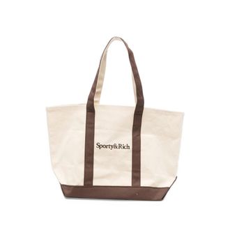 Sporty & Rich Medium Mona Logo-embroidered Tote Bag