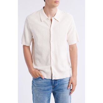 Nn.07 Nolan 6695 Organic Cotton Polo Cardigan in Ecru at Nordstrom Rack, Size Xx-Large