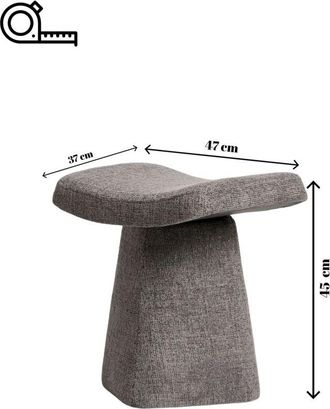 Asir Group LLC Puf, Taburete Tapizado Puf, Taburete Tapizado Antracita