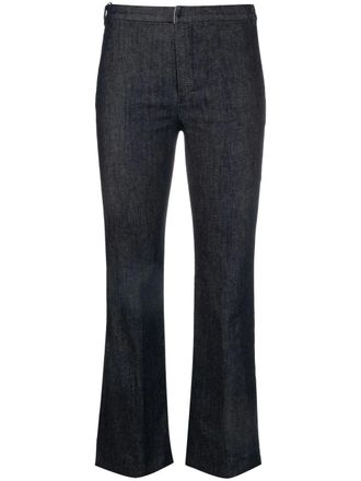 Max Mara cropped bootcut jeans - women - Spandex/Elastane/Polyester/Cotton - 44 - Blue