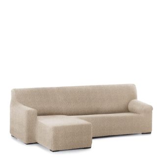 Eysa Funda sof&aacute; chaise longue el&aacute;stica izquierda b/c beige 250 - 360 cm