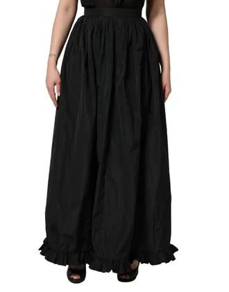 Msgm High Waist Pleated A-line Long Maxi Women Womens Skirt