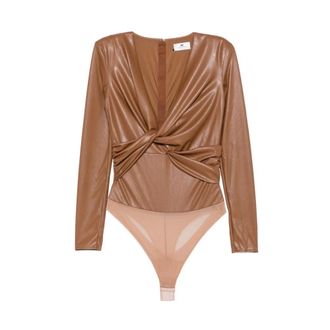 Elisabetta Franchi Dames, Tops, Bruin, Maat: XL