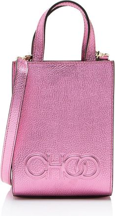 Jimmy Choo London Metallic Leather Mini Tote