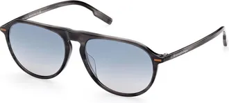 Ermenegildo Zegna EZ0202 52X Mens Sunglasses Tortoiseshell Size 57