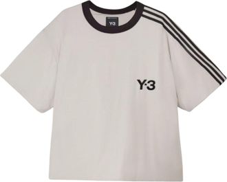 adidas Y-3 Padded Short Sleeve Tee 3-Stripes Chalk Pearl KD4759