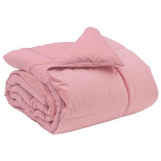 vidaXL Edred&oacute;n De Invierno Acolchado Rosa 135 X 200 Cm Microfibra Vidaxl