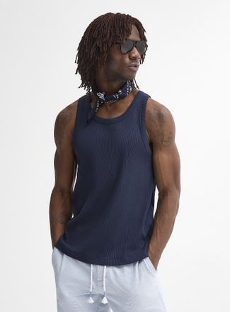 Le 31 Mens Ribbed stretch jersey Tank Top