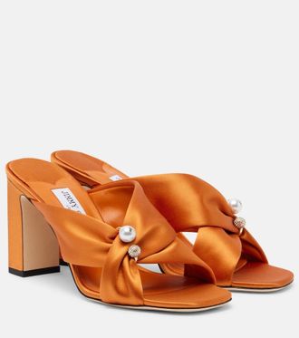 Jimmy Choo London Rafi embellished satin mules
