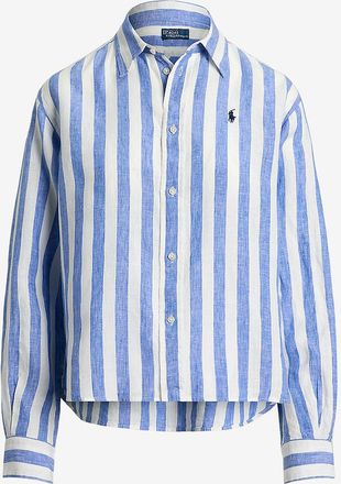 Polo Ralph Lauren L&auml;ssiges Leinenhemd mit Vichykaros Pony