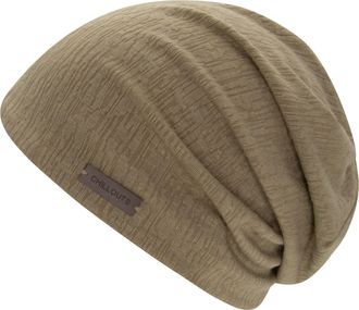 Chillouts Beanie CHILLOUTS Orsa Hat, mocha braun, Obermaterial: 75% Viskose, 18% Polyacryl, 7% Elasthan, M&uuml;tzen Beanie, einfarbige Slouch-Beanie f&uuml;r Urban Style