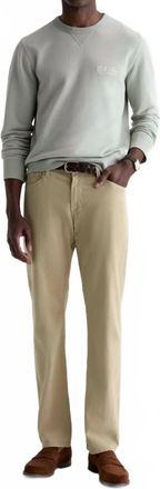 AG - Adriano Goldschmied Prot&eacute;g&eacute; Linen Straight Pant In Dune Khaki