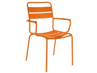 Schubiger M&ouml;bel Metall-Lattenstuhl Glarus mit Armlehne