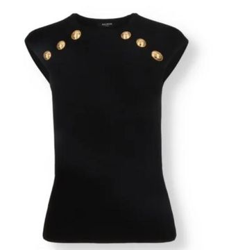 Balmain Black Knit Top Size XS