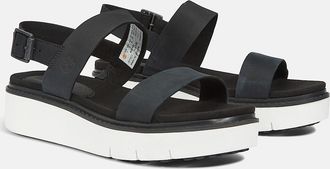 Timberland Sandale TIMBERLAND SAFARI DAWN BACKSTRAP SANDAL, Damen, Gr. 37,5, jet schwarz, Leder, Schuhe Sandale, aus Leder