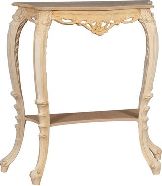 Biscottini International Wooden Console, Raw Finish, Made In Italy