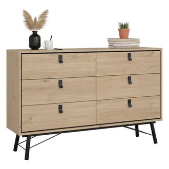 Dmora Dmora - Aparador Anturio, Buf&eacute; De Sal&oacute;n, Aparador De Sal&oacute;n, Despensa De Cocina, 150x40 H95 Cm, Roble