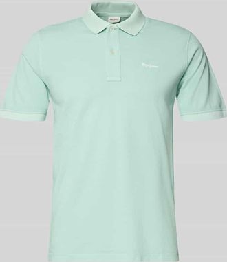 Pepe Jeans London Regular Fit Poloshirt aus reiner Baumwolle Modell OSCAR in Mint, Gr&ouml;&szlig;e XXL