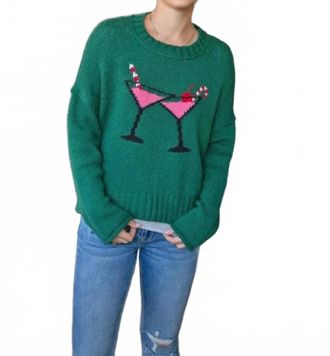 Wooden Ships Chin Chin Crew Sweater In Gemstone Pine