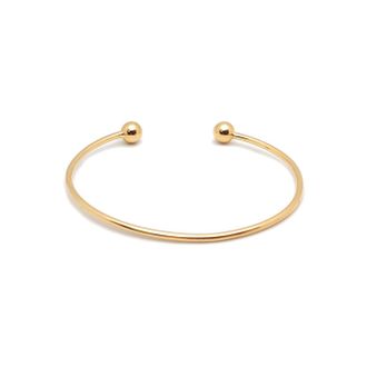 Jewelco London 9ct Gold 1.5mm Wire Bead Ball Torque Baby Bangle Bracelet, 5mm