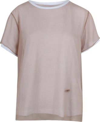 N&deg;21 T-shirt met korte mouwen en gelaagd design - Dames - T-shirts - Roze - XS - Tops