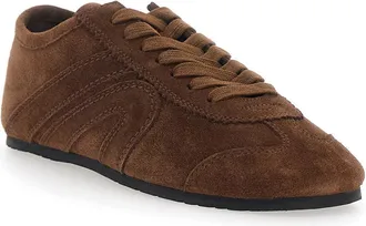 Jeffrey Campbell Womens Sneakers Aleta Brown Leather Upper Trainers