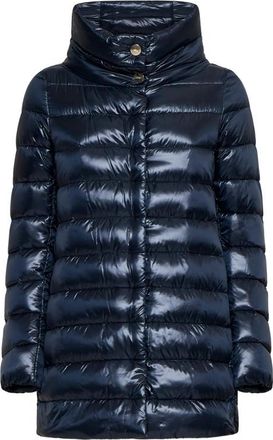 Herno Dark Blue Mock Collar Jacket
