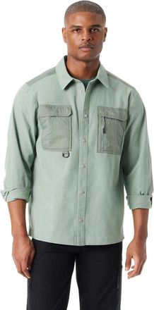 G.H. Bass & Co. Bass Outdoor Flex Smart Tech Shirt Jacket Mens Lily Pad Relaxed Fit UPS1260