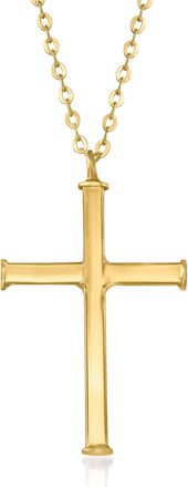 Ross-Simons Italian Cross Necklace in 14kt Yellow Gold
