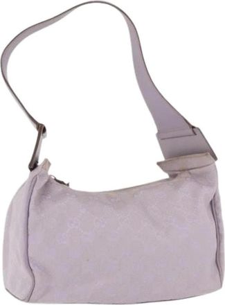 Gucci Pre-owned GG Canvas Shoulder Bag - Dames - Vintage Schoudertas - Paars - ONE Size - Leer - Vintage
