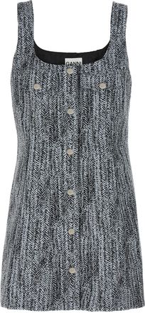 Ganni Multicolor Cotton Short Womens Dress