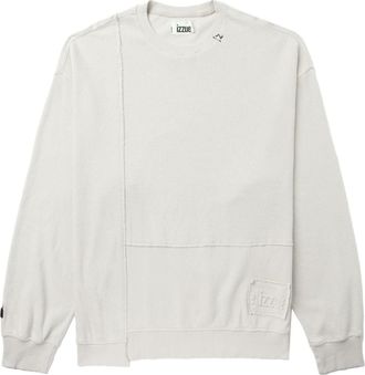 Izzue asymmetric cotton sweatshirt - men - Cotton - S - Grey