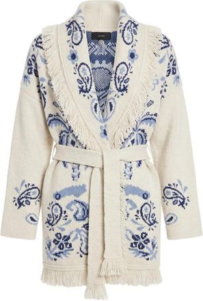 Alanui Island Roots Foulard Fringed Cardigan