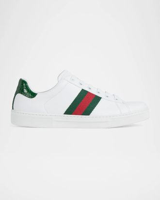 Gucci Ace 2.0 Leather Low-Top Sneakers