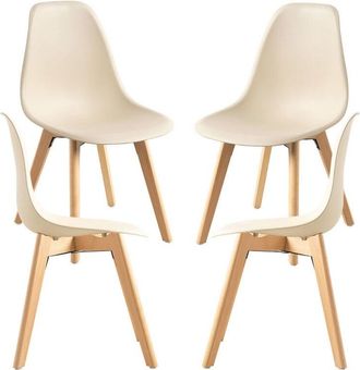 Regalos Miguel Packs Sillas Comedor - Pack 4 Sillas Kelen - Beige