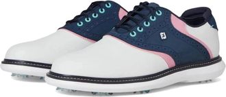 FootJoy New Wave Traditions 57959 Men White Blue Spiked Golf Shoes RHS7017