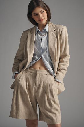 Maeve The Avery Twill Mid-Length Shorts by Maeve