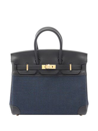 Herm&egrave;s 2024 Toile and Swift Birkin 25 handbag - Black
