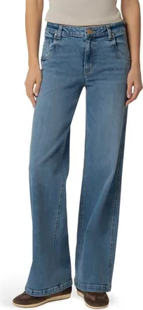 Kut from the Kloth The Jean High Waist Wide Leg Jeans in Chill at Nordstrom, Size 12