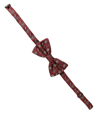 Dolce & Gabbana Floral Silk Bow Tie - Red